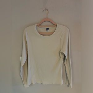 Old Navy Ribbed Long Sleeve, XL, Cream